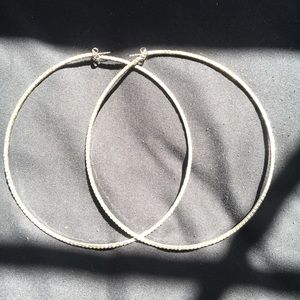 Large crystal hoop earrings
